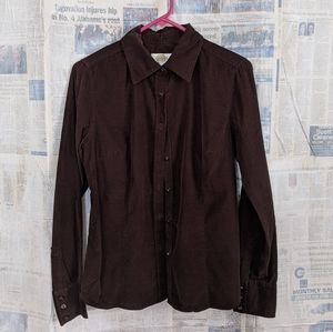 Talbots Brown Corduroy button down